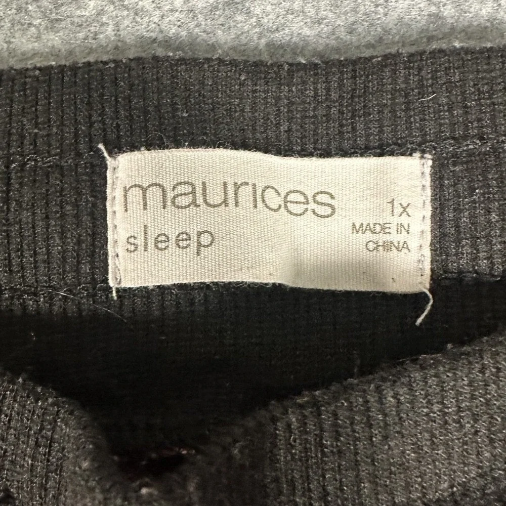 Maurices‎ Sleep Pajama Joggers 1X Red Plaid Ribbed Knit Drawstring Waist
